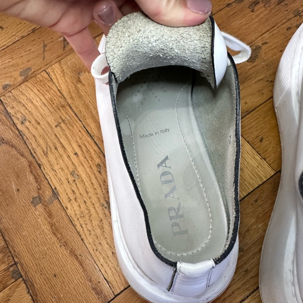SOLD! Prada leather platform sneakers White 40 - Picture 7 of 13